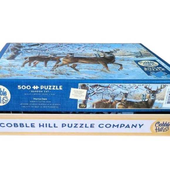 COBBLE HILL Winter Deer 'Deers in an orchard during winter' Puzzel 500 Pcs - Picture 2 of 9